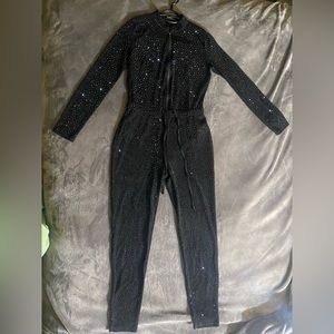 Sheer Black Stud Jumpsuit